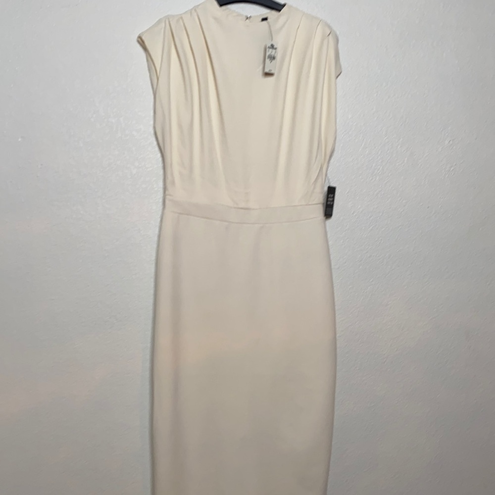EXPRESS CREAM MIDI DRESS